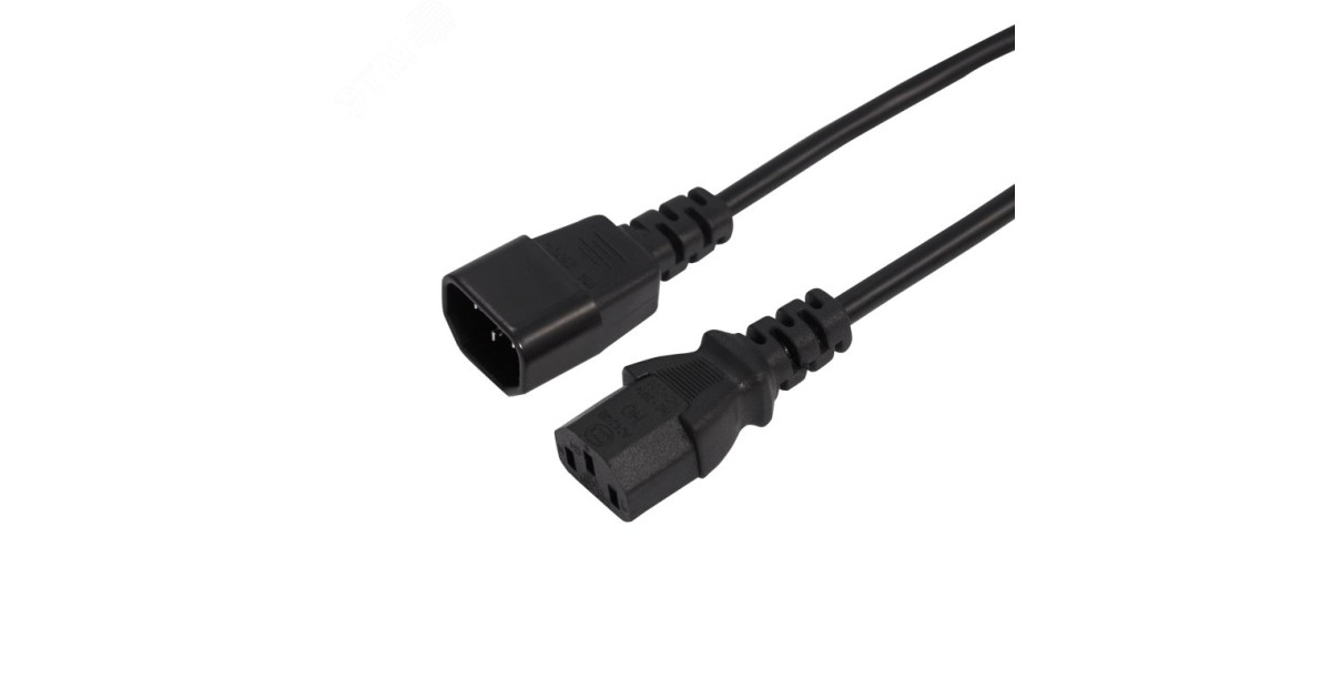 Купить Шнур сетевой гнездовой разъем C13-штыревой разъем C14 1.5 м 11-1161 Rexant оптом в Москве