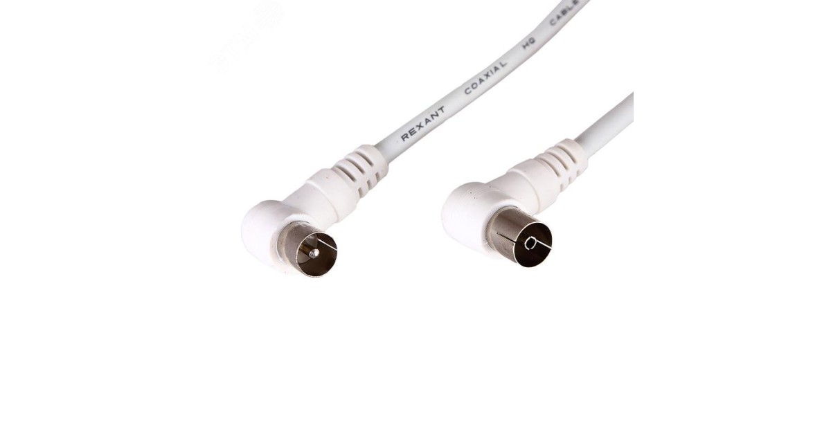 Купить Шнур TV Plug - TV Jack 1.5м угловой бел. 18-0022 Rexant оптом в Москве