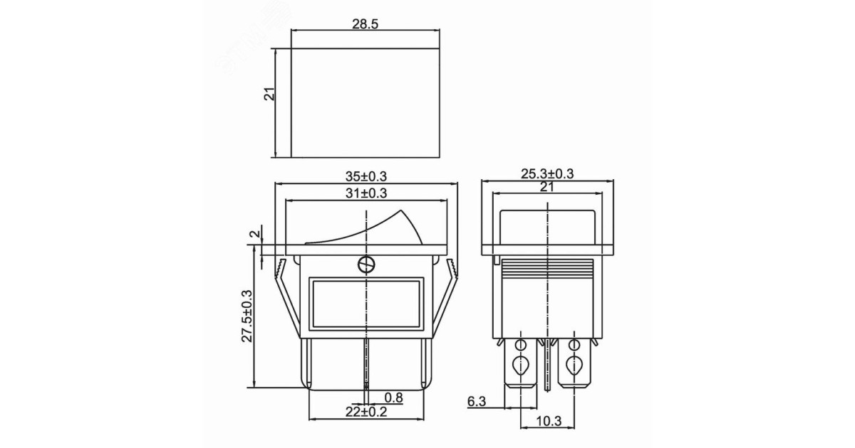 Купить Выключатель клавишный 250В 15А (6с) ON-ON красн. с подсветкой (RWB-506 SC-767) (инд. упак.) 36-2350-1 Rexant оптом в Москве