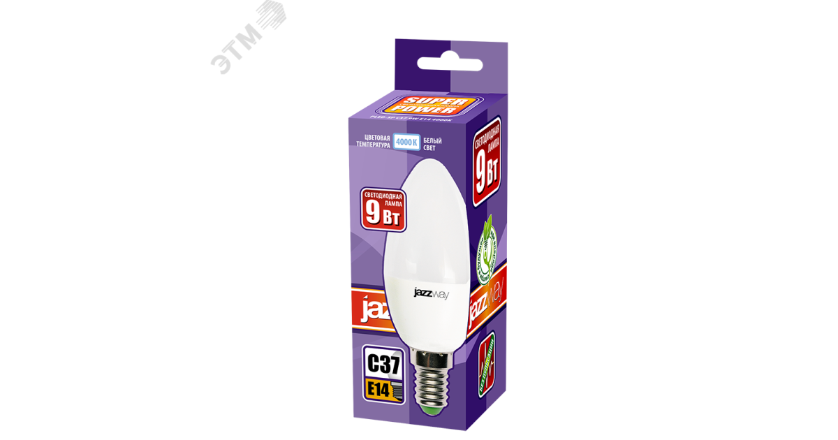 Купить Лампа светодиодная LED 9w E14 4000K свеча 5019034 Jazzway оптом в Москве