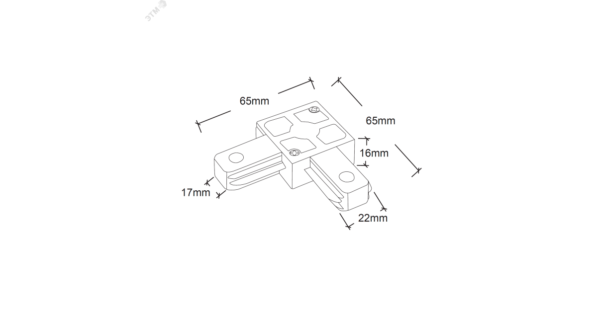 Купить Коннектор L-образный PTR P CL-WH бел. (пластик) Pro JazzWay 5052093 Jazzway оптом в Москве