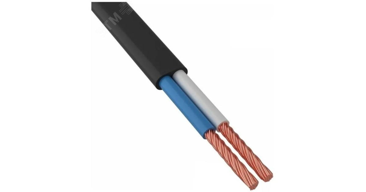 Купить Шнур соединительный ШВВП 2х0.75 черный ТРТС  100м Р1000000432ч Металлист оптом в Москве