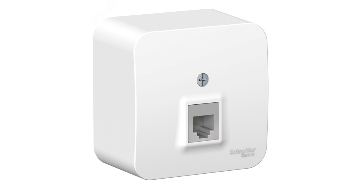 Купить Розетка телефонная 1-м ОП Blanca RJ11 с изолир. пластиной бел. SE BLNIA011001 Systeme Electric оптом в Москве