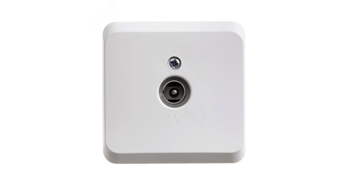 Купить ЭТЮД Розетка телевизионная TV 0.7дБ наружная белая TVA-002B Systeme Electric оптом в Москве