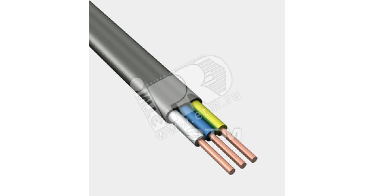 Купить Кабель силовой ВВГнг(А)-LSLTx 3х2.5-0.66 плоский 77055000914 Элпрокабель оптом в Москве