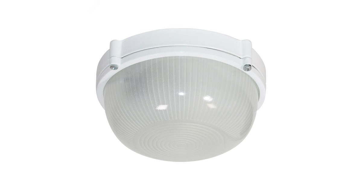 Купить Светильник "Банник" 1301 НПП 03-60-013 1х60Вт E27 IP65 круг малый корпус бел. 1005500934 Элетех оптом в Москве