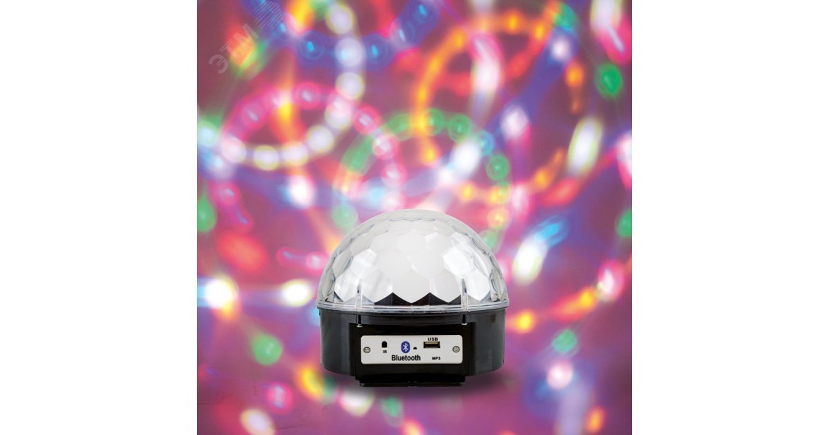 Купить Светодиодная система Диско-шар с пультом ДУ и Bluetooth, 230 В 601-257 NEON-NIGHT оптом в Москве