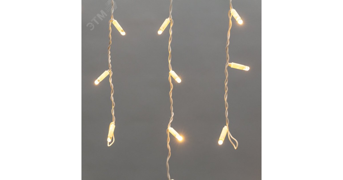 Купить Гирлянда Айсикл 4,8х0,6 м, с эффектом мерцания, белый ПВХ, 176LED, цвет: Тёплый белый, 230В 255-166 NEON-NIGHT оптом в Москве