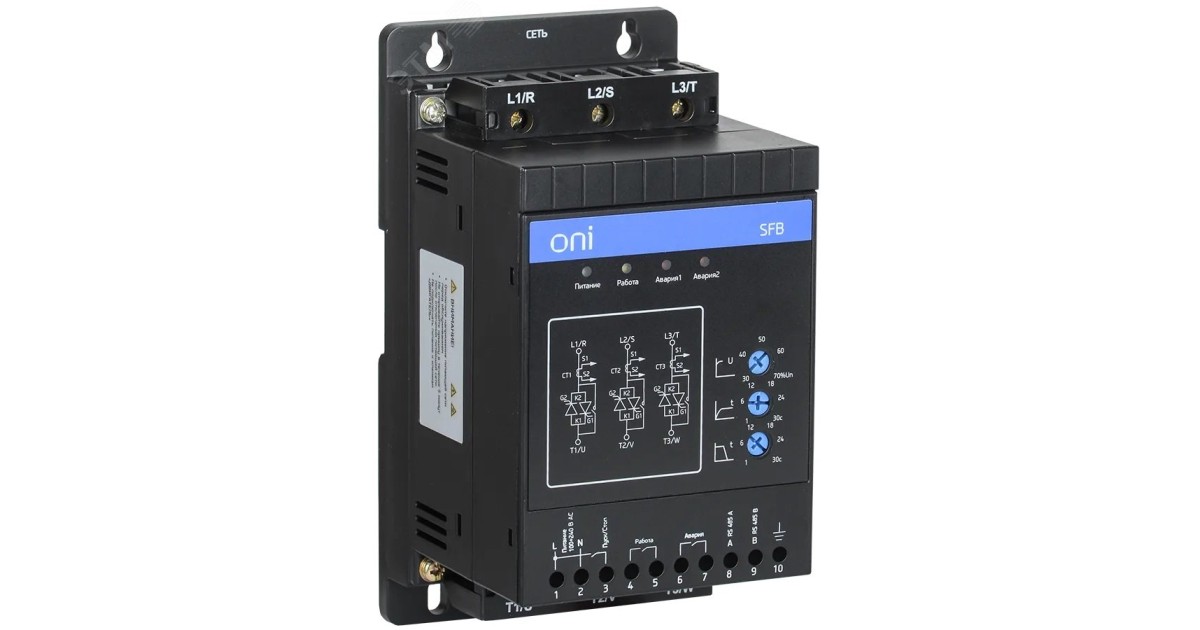 Купить Устройство плавного пуска SFB 3Ф 380В 3,7кВт 7,5A Uупр 110-220В Modbus SFB-33-D37-A-10 IEK оптом в Москве