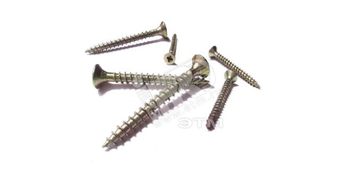 Купить Шуруп универсальный 2,5х16 потайная головка, остроконечный, желтопассивированный (500шт) - коробка 102220 Tech-KREP оптом в Москве