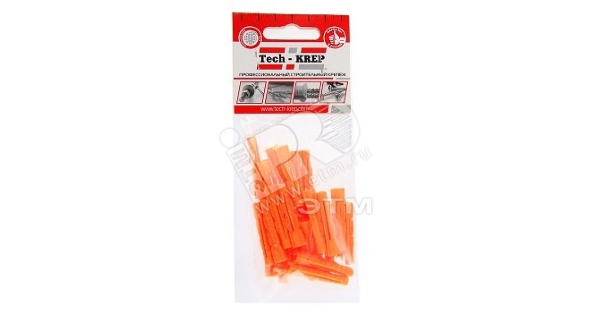 Купить Дюбель универс. 6х37 полипропилен (уп.30шт) пакет Tech-Krep 102929 Tech-KREP оптом в Москве