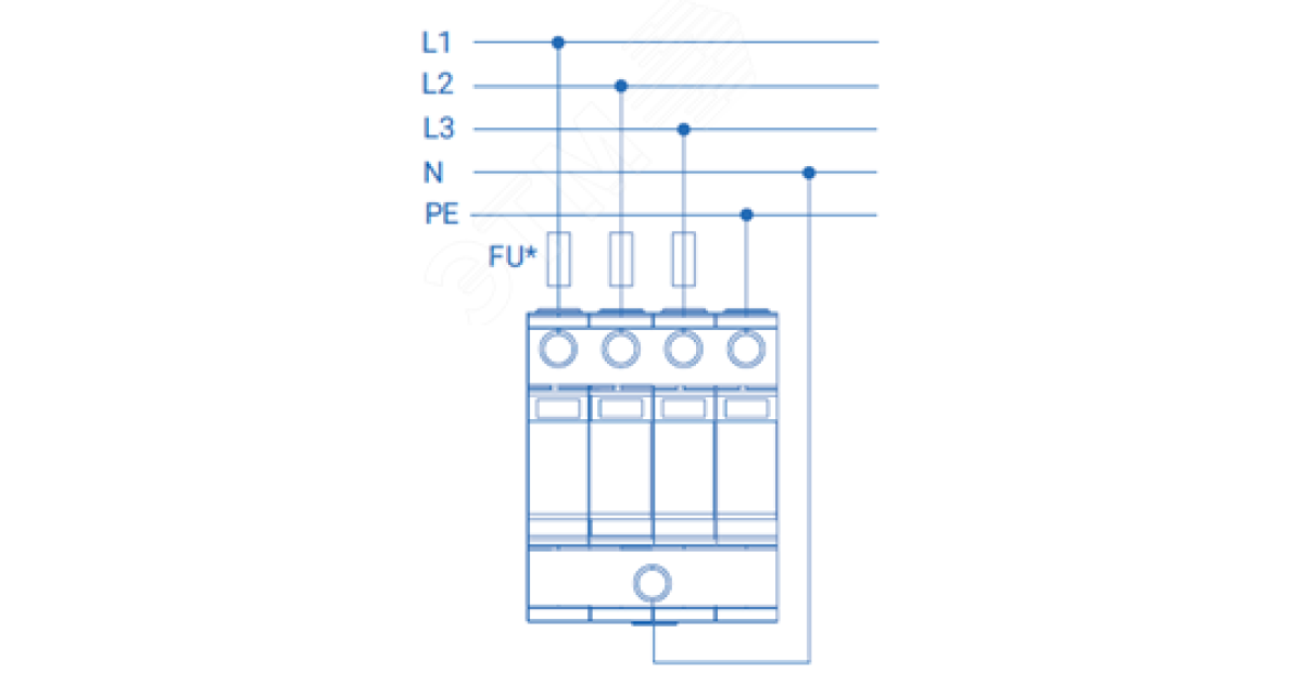 Купить Устройство защиты от импульсных перенапряжений РИФ-Э-II 275/20 (3+1) 124002 Стример оптом в Москве