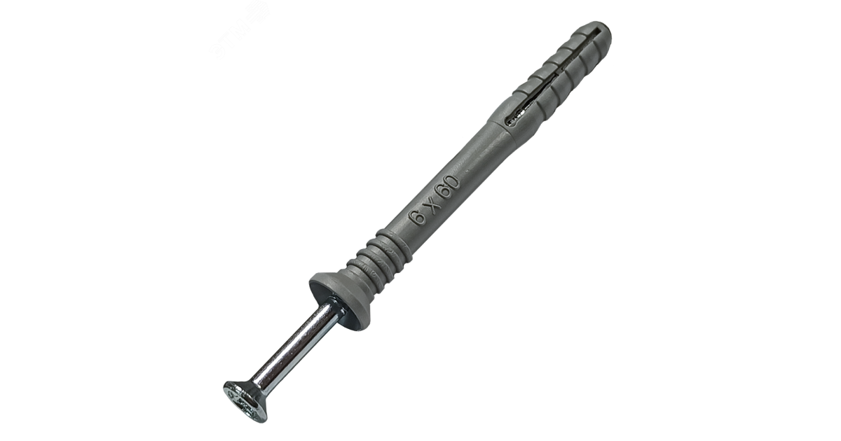 Купить Дюбель-гвоздь 6х60 потайной бортик полипропилен   1000шт 312643 Руфкомплект оптом в Москве