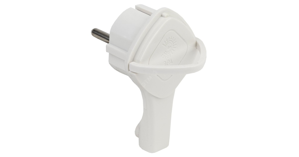 Купить Вилка V5(U) ультраплоская с заземл. 16А с кольцом белая ЭРА Б0026331 Эра оптом в Москве