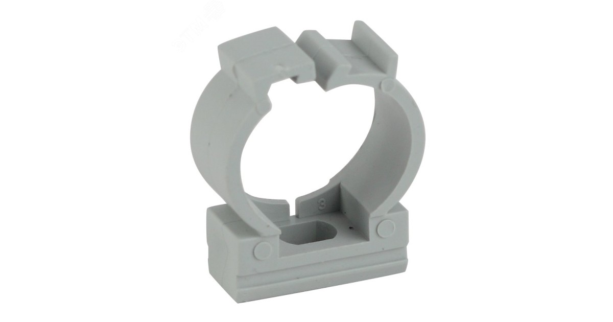 Купить Крепеж-клипса (серый) для трубы d 32мм с фиксатором (40/400/20000) Б0047271 Эра оптом в Москве