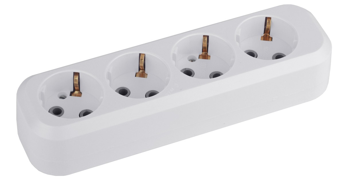 Купить Колодка удлинителя 4-м с заземл. KX-4e Б0028340 Эра оптом в Москве