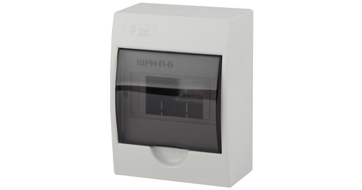 Купить Бокс ЩРН-П-6 мод. навесной пластик IP41 SIMPLE NO-box_simple-plastic_6_surface Б0041522 Эра оптом в Москве