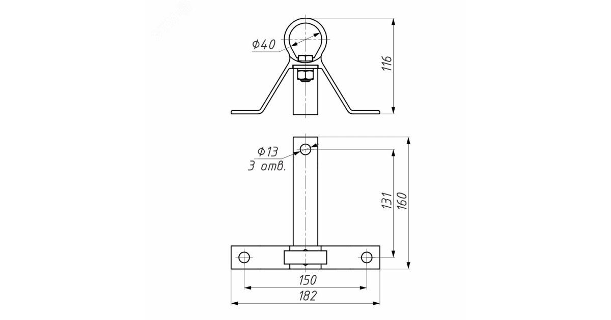 Купить Кронштейн анкерный CT 600 (6.25кН) двойное анкерн. креплен. 10800061 НИЛЕД оптом в Москве
