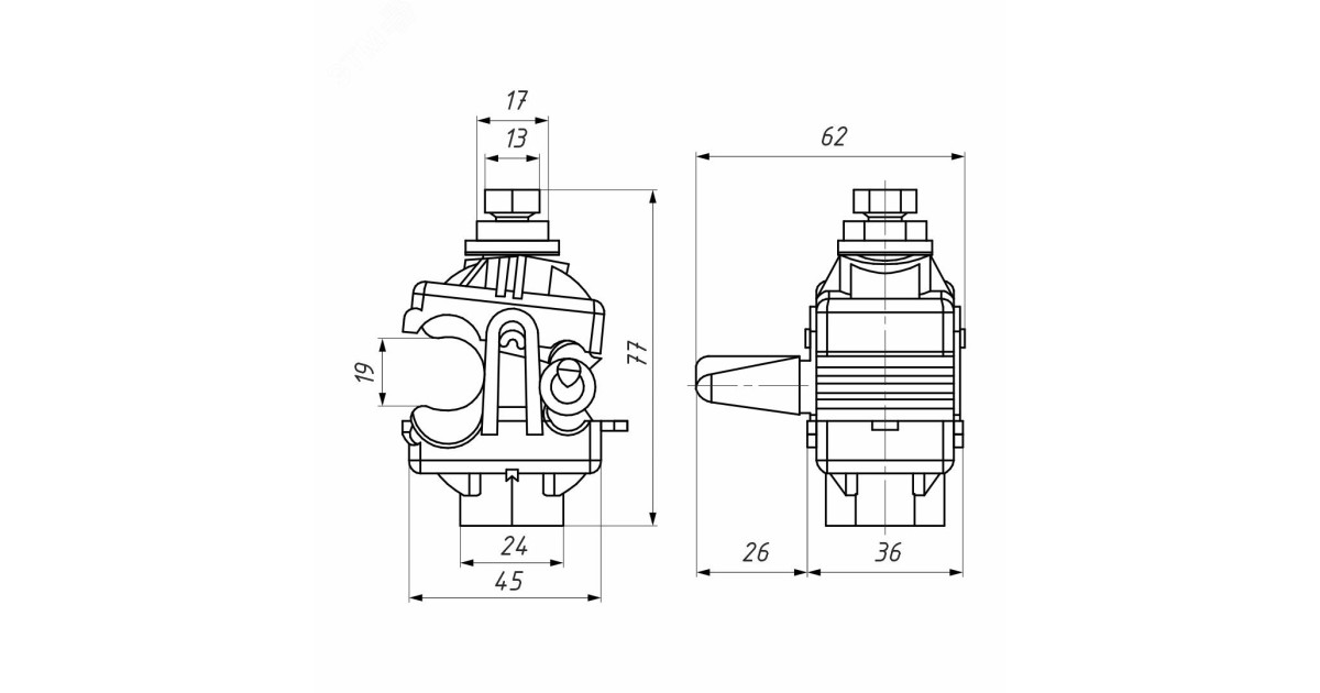 Купить Зажим ответвительный N 640 (16-120/6-35кв.мм) 11200581 НИЛЕД оптом в Москве