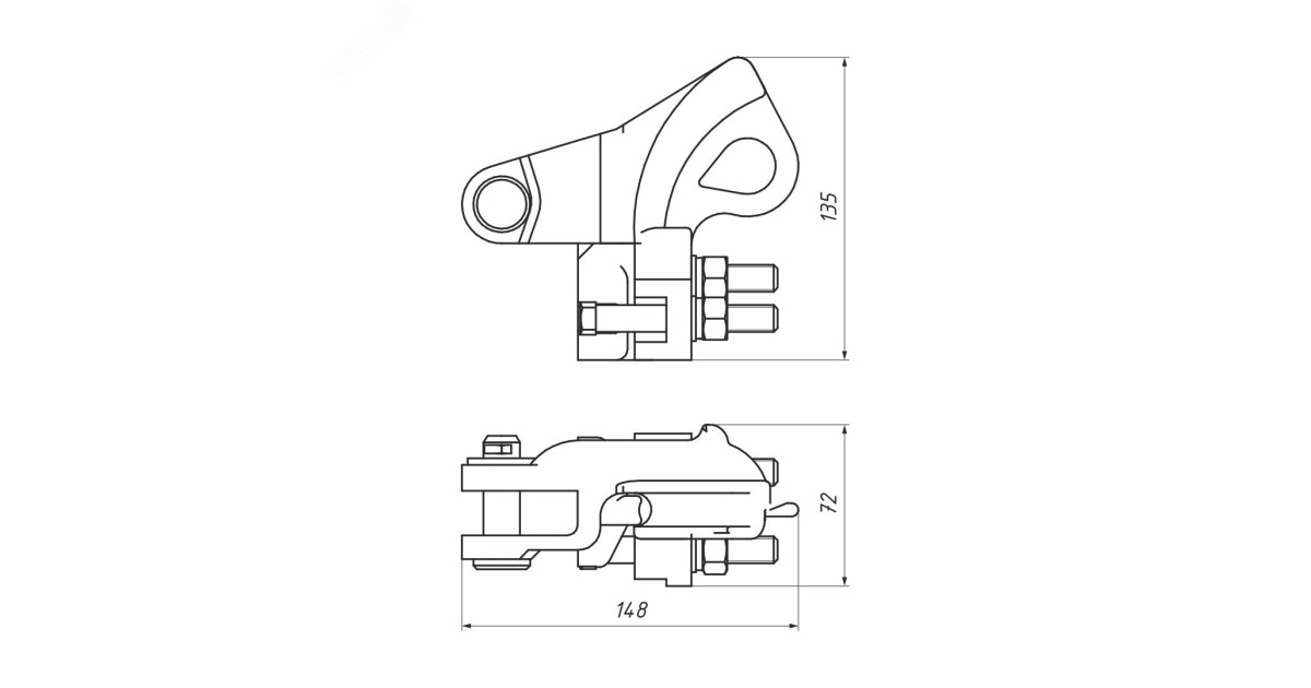 Купить Зажим анкерный PAZ 3 (35-150кв.мм) 13402142 НИЛЕД оптом в Москве