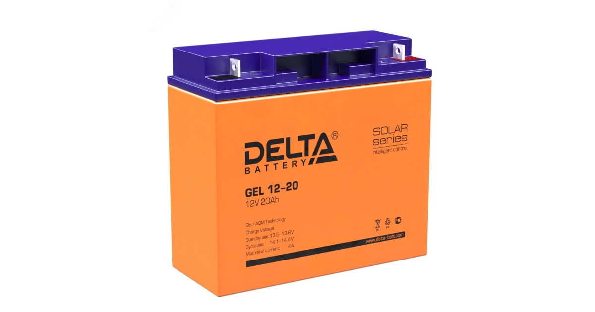 Купить Аккумулятор GEL 12В 20Ач GEL 12-20 DELTA оптом в Москве