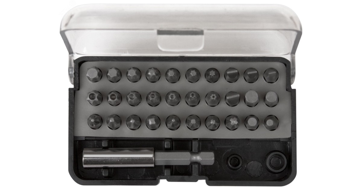 Купить Набор бит 31 шт (30 шт CrV бит + адаптор с защелкой) 57854 FIT оптом в Москве