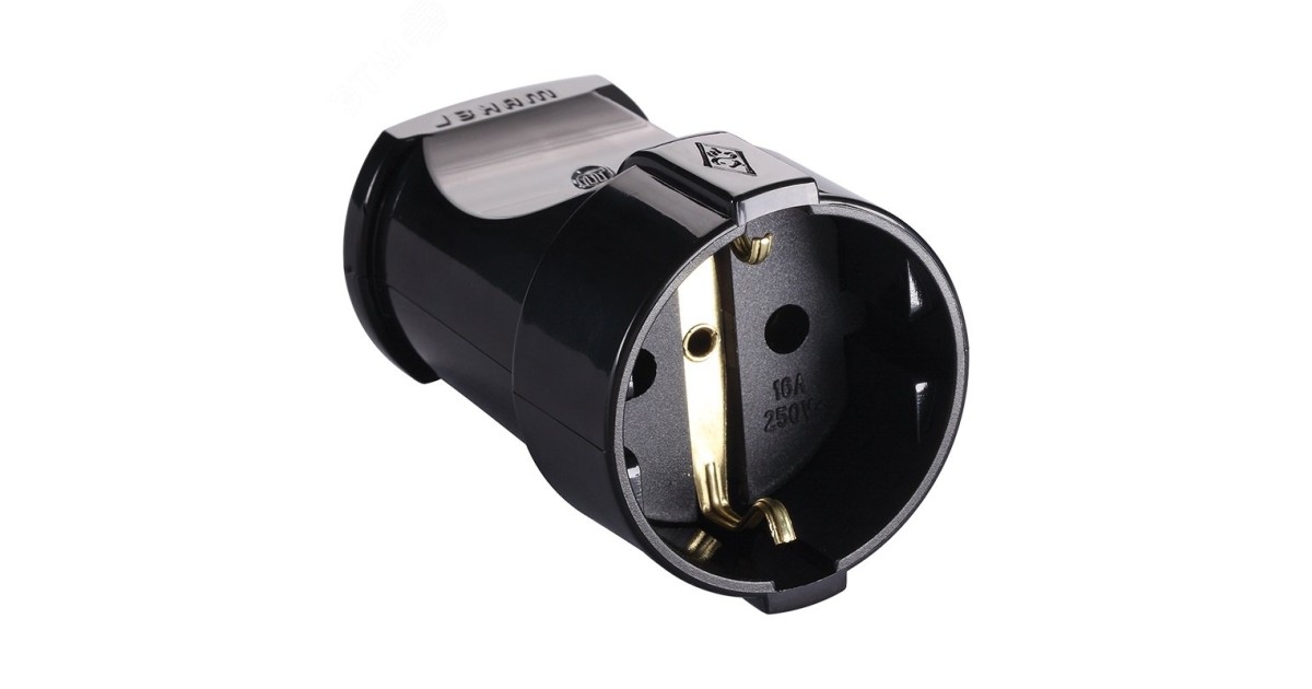 Купить Розетка переносная с заземл. черн. 10053 Makel оптом в Москве