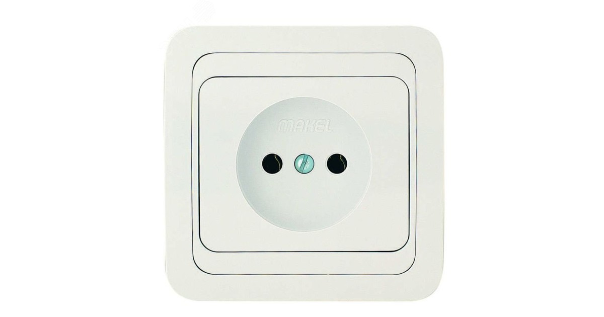 Купить Розетка 1-м СП Mimoza 16А IP20 без заземл. керамика бел./бел. 12002 Makel оптом в Москве