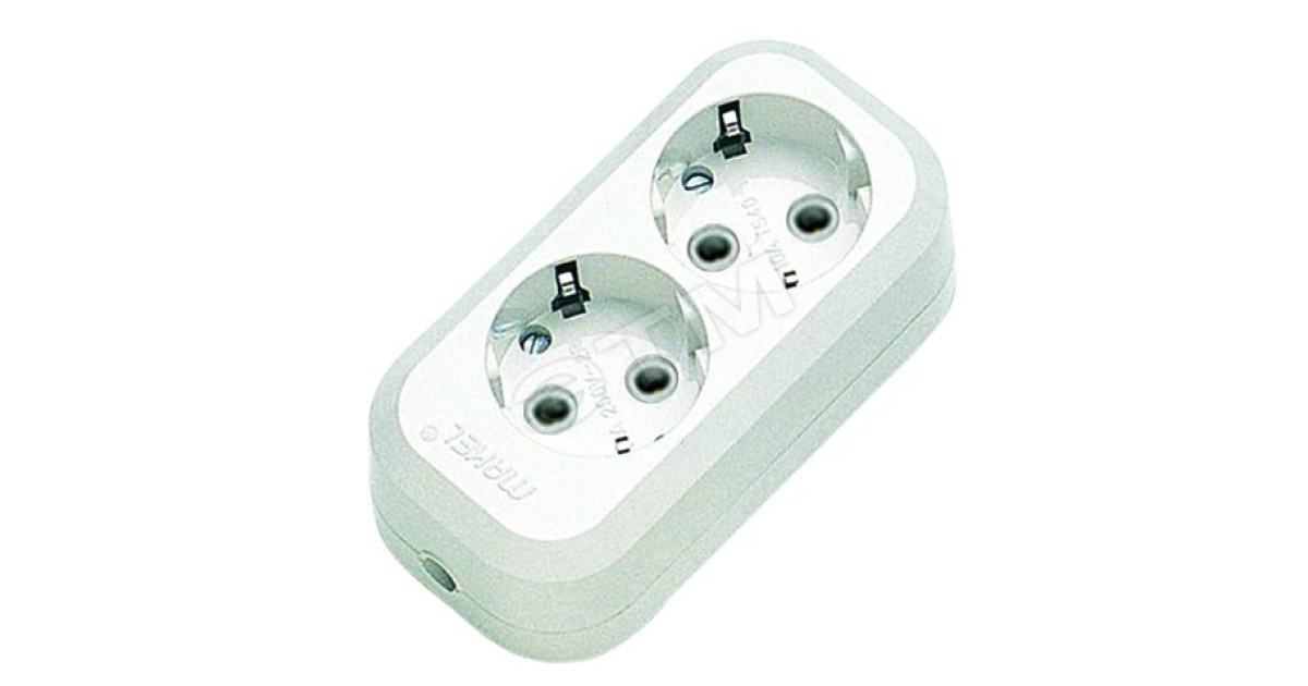 Купить Колодка удлинителя 2-м с заземл. MGP111 Makel оптом в Москве