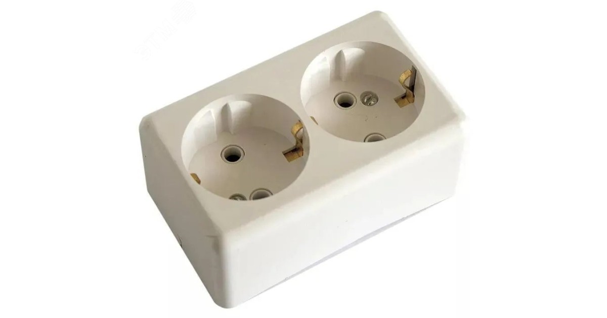 Купить Беларусь Розетка двойная с заземлением наружная 16А Розетка РОУЗ 2-16 Белтиз оптом в Москве