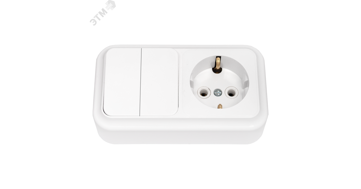 Купить Беларусь Блок: выключатель двухклавишный + розетка Блок 2В-РЦ-529 Белтиз оптом в Москве