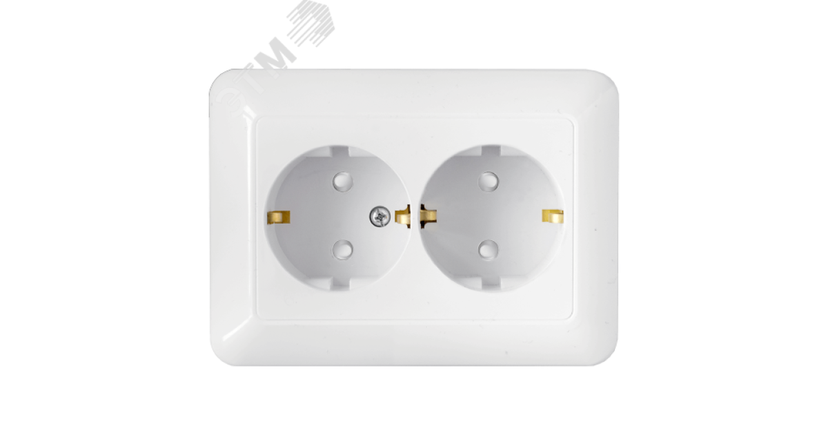 Купить Беларусь Розетка двойная с заземлением IP20 Розетка РС16-384 Белтиз оптом в Москве