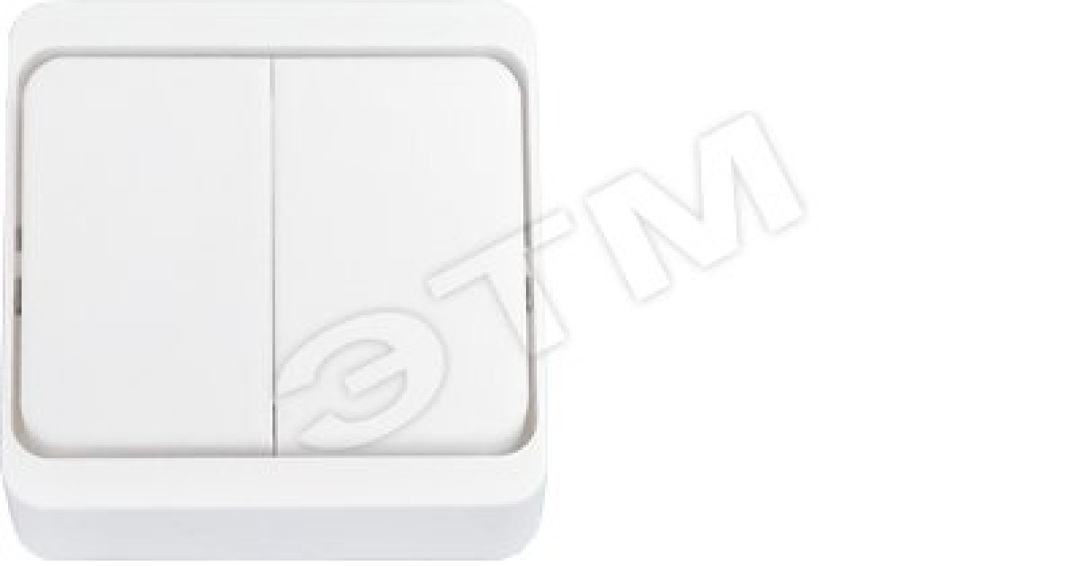 Купить Выключатель двухклавишный наружный Выключатель А5 4-001 Белтиз оптом в Москве