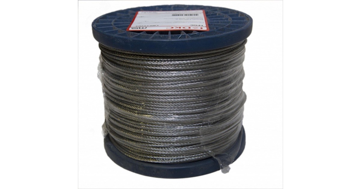 Купить Трос стальной, толщина 2 мм, DIN 3055 CM625502 DKC оптом в Москве