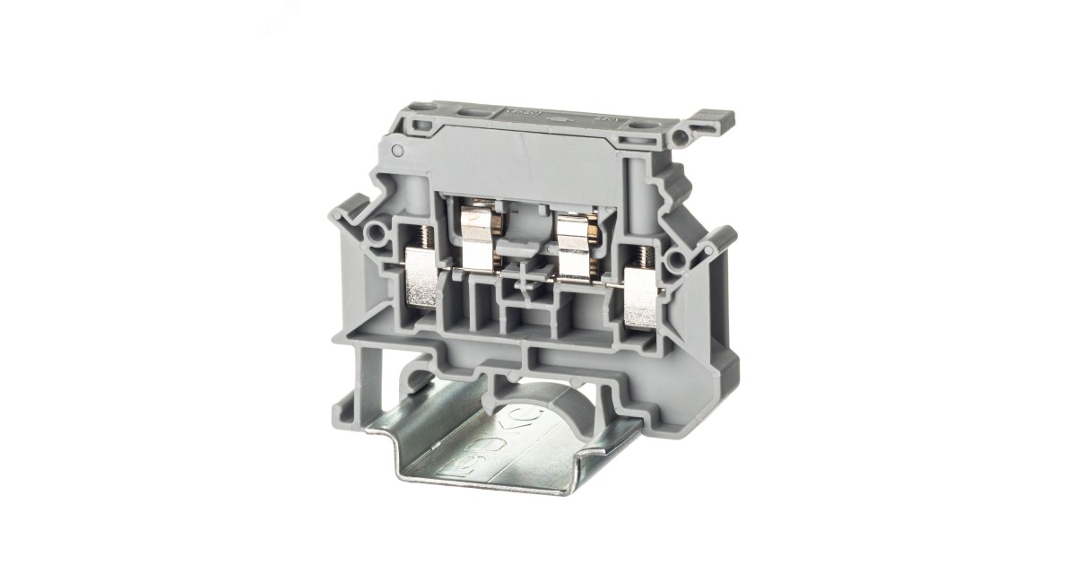 Купить Клемма для предохранителя, винтовой зажим, 2 точки подключения, 4 кв.мм, серая TUR-4-HESI DKC оптом в Москве