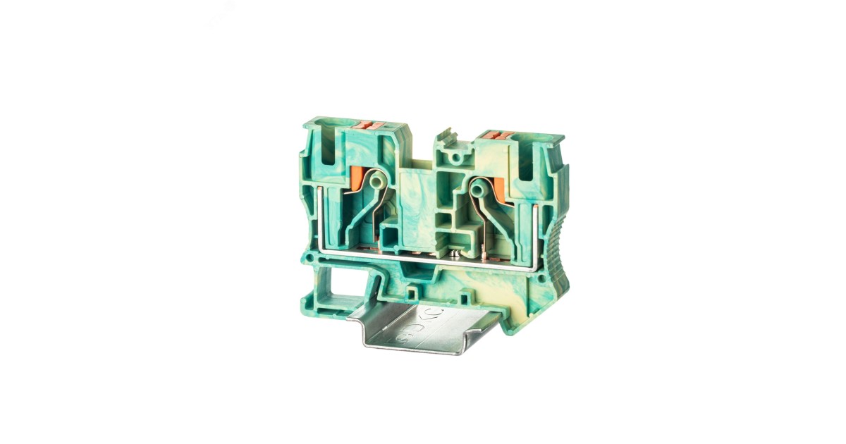 Купить Клемма заземления, зажим push-in, 2 точки подключения, 10 кв.мм VPR-10-PE-YG DKC оптом в Москве