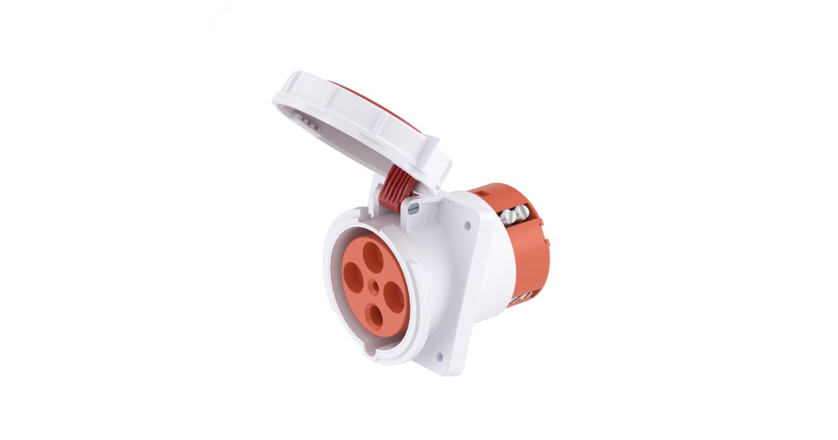 Купить Розетка панельная с наклоном IP67 63A 3P+E 400В DIS4156366 DKC оптом в Москве