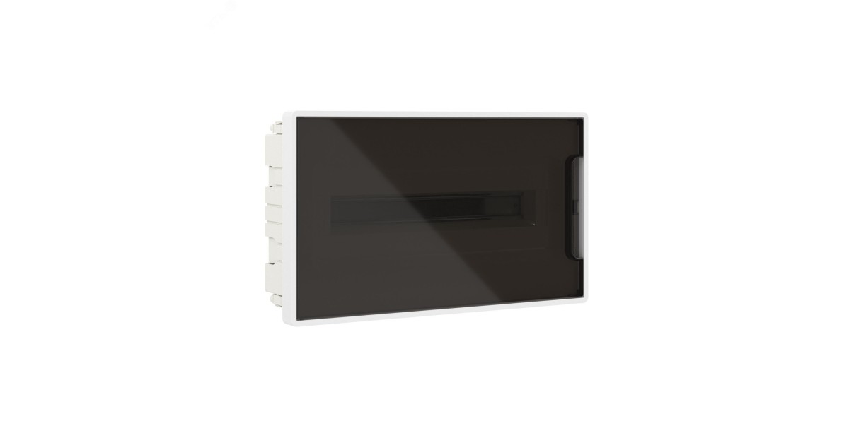 Купить Щиток 18 мод встраиваемый FRAME ЩРв-П-18, белый, с тонированной дверцей, с 2  шинами PEN на 8 и 10 отв. F18B1WD DKC F18B1WD DKC оптом в Москве