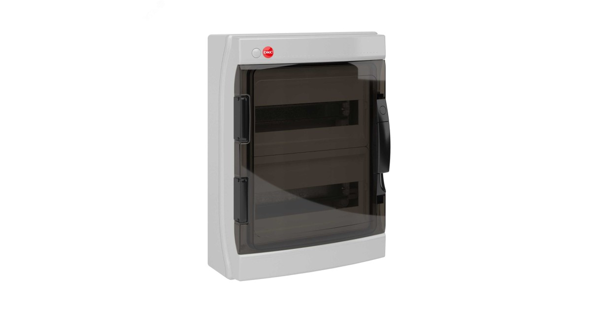 Купить Щиток настенный с дверцей 24 мод.,IP65, серый, с клеммным блоком 63А RB24W6TGD DKC оптом в Москве