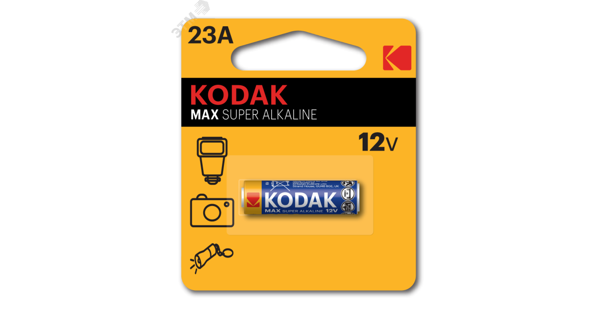 Купить Батарейка 23A-1BL [K23A-1] (60/240/21600) СТРОГО КРАТНО 1 шт Б0017778 Kodak оптом в Москве