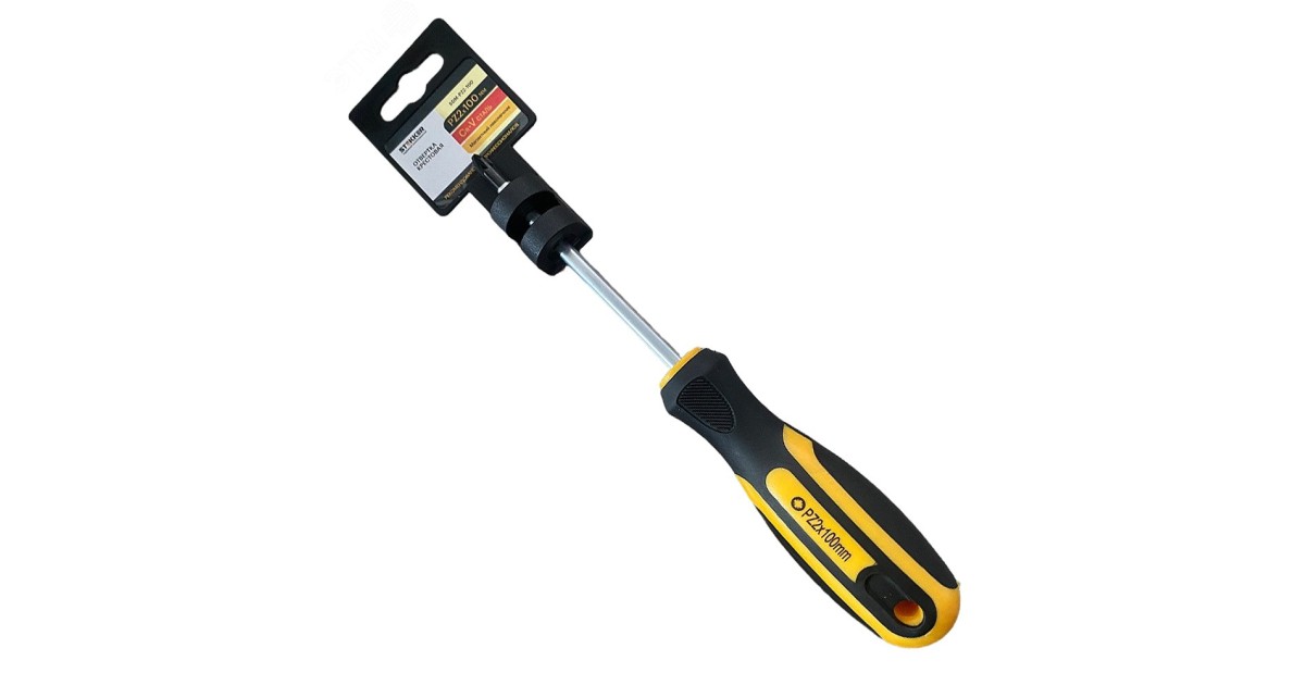 Купить Отвертка крестовая Pz2х100мм Cr-V 49616 Feron оптом в Москве