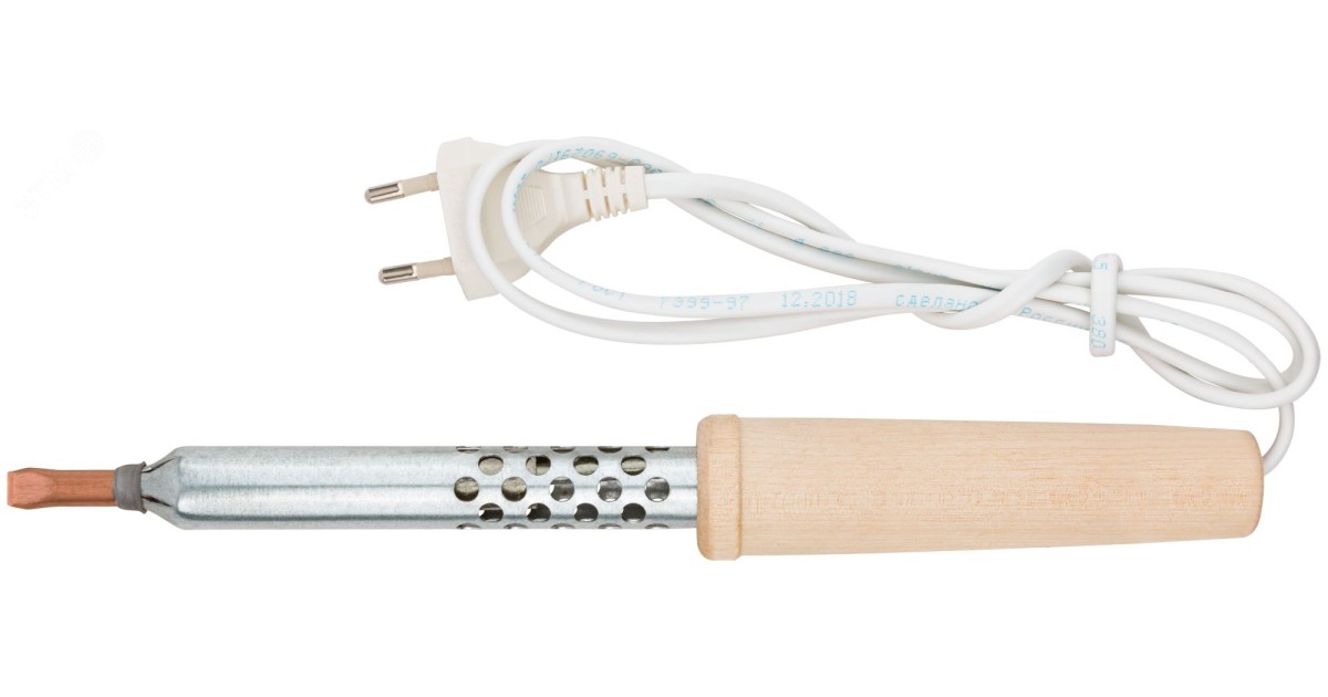 Купить Паяльник 220 В, деревянная ручка 80 Вт 60508 FIT оптом в Москве