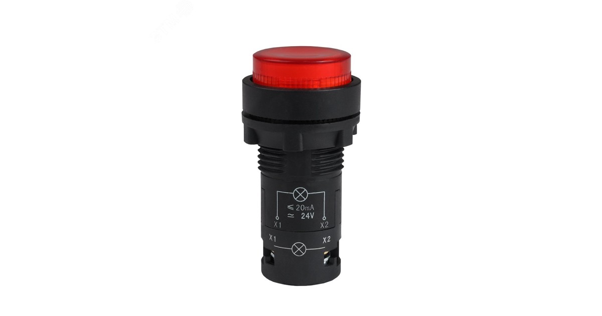 Купить Кнопка с подсветкой OptiSignal Compact D22 C7-PL-B401 красная 1НЗ 24 В AC/DC XB7NW34B2 362086 КЭАЗ оптом в Москве