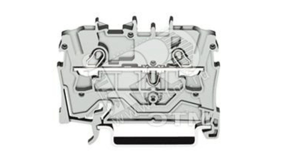Купить Клемма двухпроводная проходная 2.5мм на DIN рейку 2002-1201 WAGO оптом в Москве