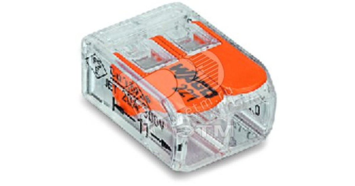 Купить Клемма универсальная компактная 2х(0.14-4.0) 221-412 WAGO оптом в Москве