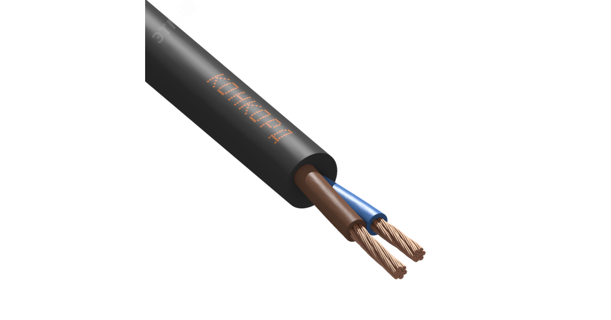 Купить Провод ПВС 2х2.5 черный ТРТС 218 Конкорд оптом в Москве