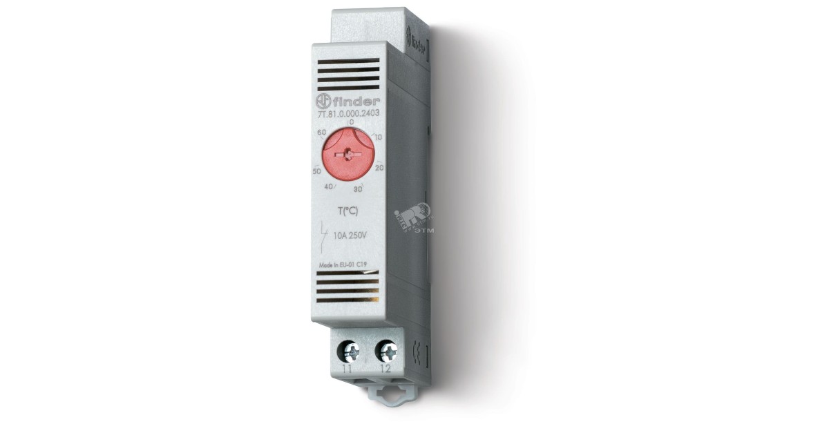 Купить Термостат модульный промышленный NC контакт -20... + 40град. 7T 7T8100002401 FINDER оптом в Москве
