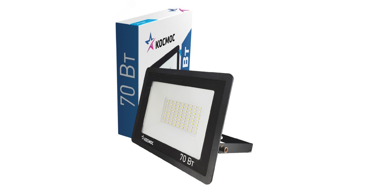Купить Прожектор светодиодный 70Вт 6500К IP65 5600лм Super-Slim КОСМОС K_PR5_LED_70 Космос оптом в Москве