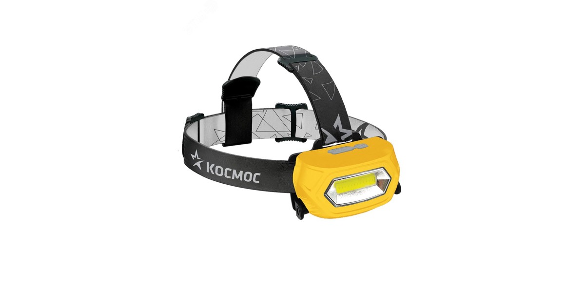 Купить Фонарь аккумуляторный налобный COB 3Вт аккум. Li-Po до 1.2А.ч от USB KOC-LiPoH3WCOB Космос оптом в Москве