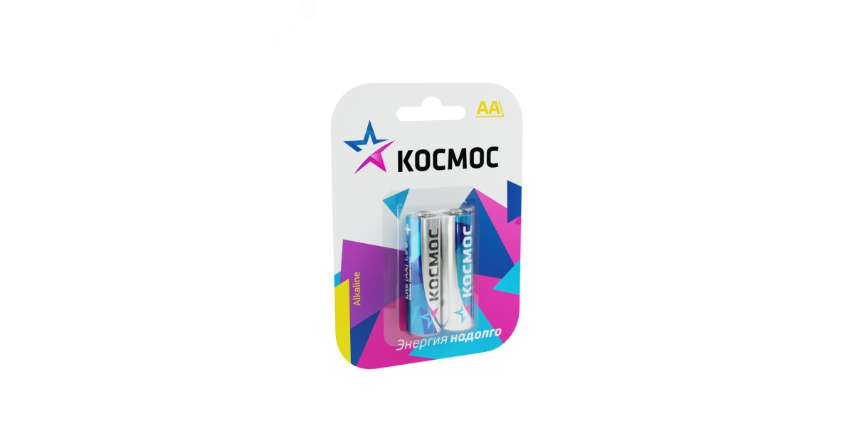 Купить Элемент питания алкалиновый AA/LR6 BP-2 (блист.2шт) KOCLR62BL Космос оптом в Москве